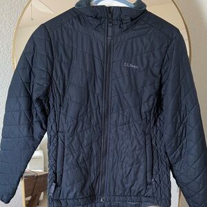 L.L. Bean Blue Quilted Puffer Jacket